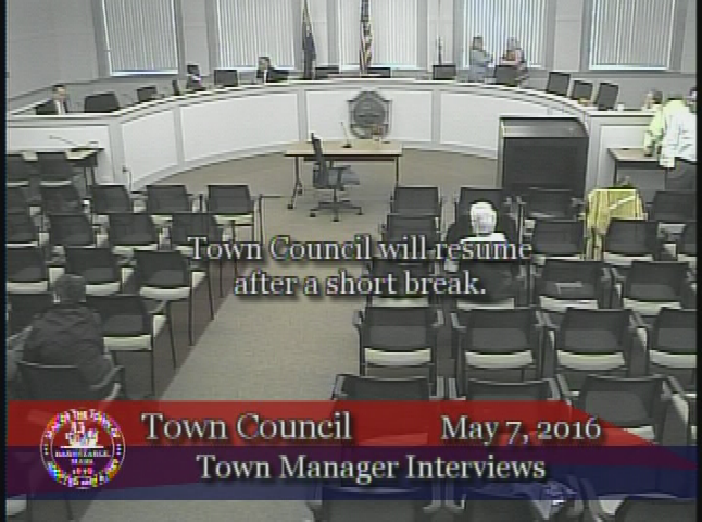 Thumbnail image for Town Council Town Manager Interview I 05-07-2016